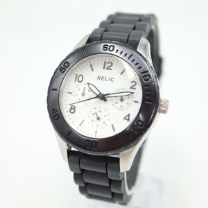 Relic by Fossil Multifunction Watch 38mm White Black Gray ZR15637 w New Battery